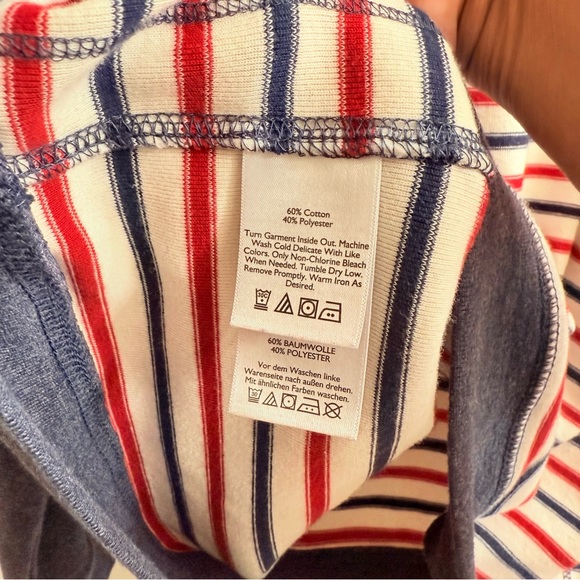 Eddie Bauer Navy and Red Striped Long Sleeve Tee - Picture 6 of 6